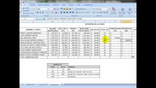 Ms Excel 5 Fórmulas nómina completa [upl. by Nniuqal]