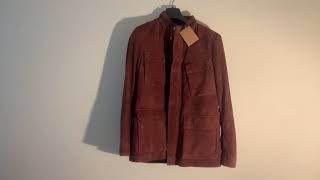 Corneliani Suede Leather Safari Jacket Coat [upl. by Kaule]