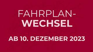 Fahrplanwechsel Dezember 2023  Zusätzliche Bus und Zugverbindungen [upl. by Hayila568]