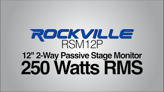 Rockville RSM12P 12quot 1000 Watt 2Way Passive Stage Floor Monitor Speaker [upl. by Rimidalb]