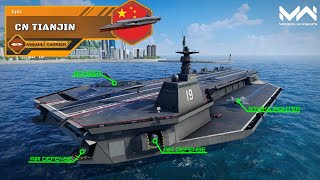 New Assault Carrier Gacha CN Tianjin Overview amp Gameplay Modern Warships [upl. by Neik]