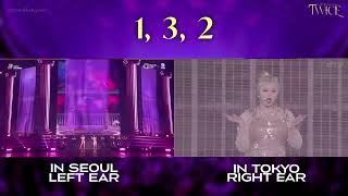 🎧 TWICE  1 3 2 Live from III in Seoul vs in Tokyo Comparison [upl. by Ahsoj]