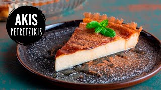 Greek Milk Pie  Galatopita  Akis Petretzikis [upl. by Lalitta]