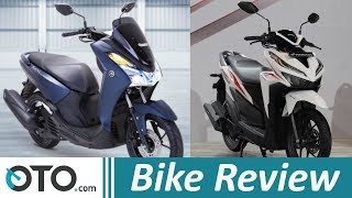 Honda Vario vs Yamaha Lexi  Bike Review  Adu Fitur Skutik 125 cc  OTOcom [upl. by Fronia]