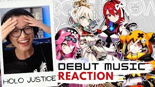 HoloEN Justice Debut Song Reactions  DATTE BOKU STEP ON MEEE [upl. by Mellen467]