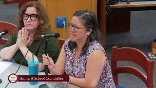 AmherstPelham Regional School Committee Meeting Tuesday July 23 2024 [upl. by Labina]