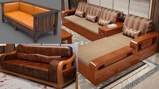 Wooden Sofa Set Designs 2023  Wooden Furniture  Modern sofa set ideas [upl. by Polash902]