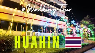 Huahin Streets at night  WALKING TOUR  Hua Hin Thailand  asaniPOV [upl. by Yllen]