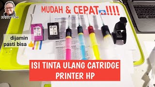 Gampang dan Cepat Cara Isi Ulang Tinta Catridge HP680 di Printer HP Deskjet 2135 [upl. by Selim]