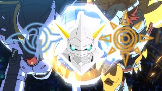 Omegamon Warp evolution Sequence from Agumon amp Gabumon  Digimon Adventure 2020  オメガモン [upl. by Brout]