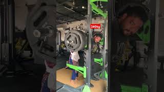 240kg 💫 squat easy ✅ gym motivation power powerlifting youtube shorts video [upl. by Naharba70]