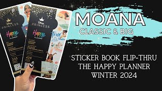 Moana  Sticker Book FlipThru  The Happy Planner Winter 2024 Disney ® [upl. by Atiugram]