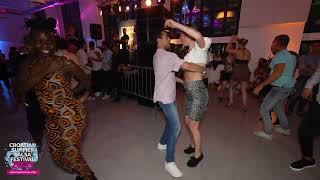 Salsa social dancing  Croatian Summer Salsa Festival 2023 [upl. by Enilecram]