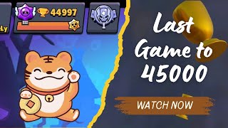 LAST GAME TO 45000 🏆  BRAWL STARS  DEXTRO GAMING [upl. by Annabelle]