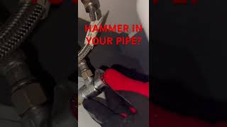 Water hammer sound when Faucet pressure changes quickly  How to limit pressure with shutoff valve [upl. by Kinney]