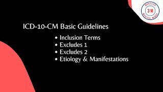 ICD 10 CM Inclusion Terms Excludes Etiology Manifestations [upl. by Kenzie]