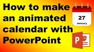 How to make an animated calendar with PowerPoint [upl. by Rebhun]