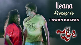 Jalsa Movie Scenes  Ileana Proposes First to Pawan Kalyan  Sunil Ali  Trivikram Srinivas [upl. by Adniram]