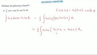 Integration cos x cos 2x cos 3x dx [upl. by Zackariah]