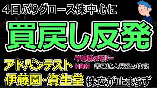 【日経反発】半導体・海運株に買戻し。アドバンテスト上昇、伊藤園・資生堂は株価下落止まらず。デイトレード35万利益 [upl. by Anorahs]