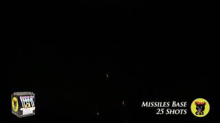 25 Shot Missile Base  Black Cat Fireworks [upl. by Nameloc636]