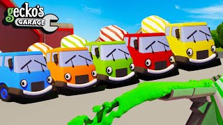 Learn Truck Colors For Kids  Color Mixing  Geckos Garage  Learn Paint For Toddlers [upl. by Ennair675]