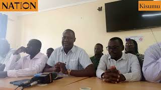 Kisumu health workers on strike over twomonth salary arrears demand immediate payment [upl. by Mali]