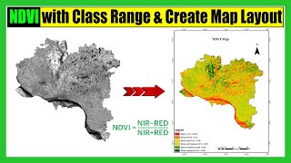 NDVI  How to Calculate NDVI Using Landsat 8 and Create Class Range in ArcGIS [upl. by Lyssa14]