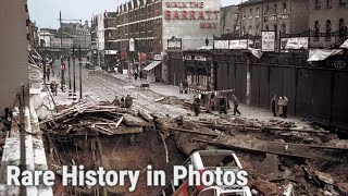 Balham Tube Station During German Air Raid  Rare History in Photos [upl. by Gipps]