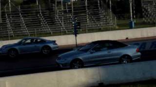 Porsche 911 vs Mercedes Clk500 Convertible [upl. by Orgell]