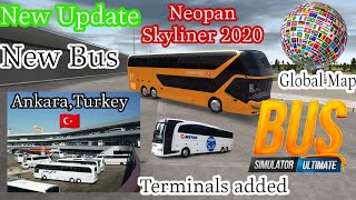 Bus Simulator Ultimate 153 Mod Unlimited Money  New Bus Terminals Global Map Remake Ankara [upl. by Gian908]