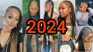 Latest and trendy cornrows braids styles  Braids Hairstyles for black ladies 2024 hairstyles [upl. by Halpern374]