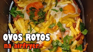 Ovos Rotos na Airfryer  Simples rápido e Delicioso receitas lanche gastronomia receitasimples [upl. by Aeduj]