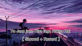 Ye Jaan Jaan kya Laga Rakha Hai Lofi Song  Slowed  Reverd [upl. by Ayikal281]