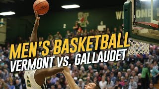 Mens Basketball Vermont vs Gallaudet 112719 [upl. by Daas]