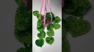 Pretty Pink amp Green Hearts 💕 crochet hanging plant decor [upl. by Nylarac122]