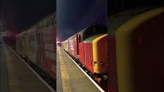 Class 37418 at church Fenton with Caroline with a 3 tone Railway TrainspottingTrain Class37 ￼ [upl. by Anisor300]