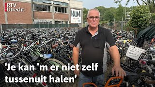 Fietsendepot overspoeld met 700 fietsen van Utrecht Centraal  RTV Utrecht [upl. by Mozes]