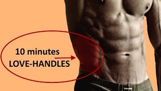 Love Handles Workout For Men amp Women 10 Minutes  How to lose love handle amp tone your obliques [upl. by Lyrradal]