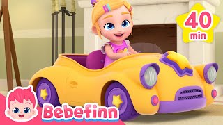 Best Car Songs 🚗 Vroom  more Compilation  Bebefinn Best Nursery Rhymes for Kids [upl. by Pall]