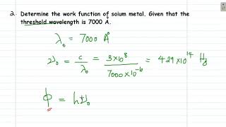 Photoelectric effect  Problems [upl. by Rodina]