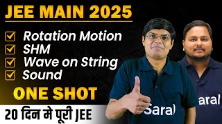 Rotation Motion SHM Wave on String Sound in One Shot  JEE Mains 2024 April [upl. by Costello]