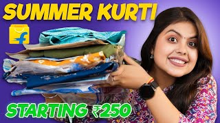 Flipkart Kurti Haul Under 500 For WomenGirls  Kurta haul Try On Review 2024  Priya Pandey [upl. by Catina325]