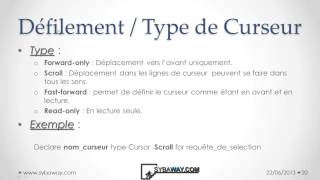 Les curssuers en Langage Transact SQL  partie théorique [upl. by Lrac]