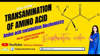 Transamination Amino acid metabolism  enzyme transaminase Biochemistry  science e solution [upl. by Phyllys600]