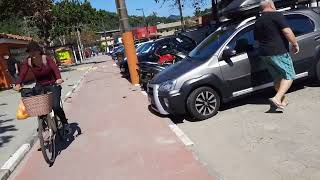 Pedalando pela ciclovia da Praia do Perequê Açu  Ubatuba SP [upl. by Fesuoy]