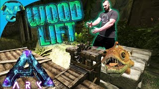 ARK Aberration Building the Man Powered Wooden Elevator and Lifting Dinos to the Base S1E6 [upl. by Reg]