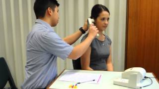 Audiology Skill demonstration of an OAE test [upl. by Agnes]