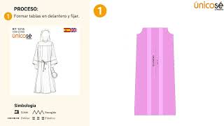 Proceso de costura Moldes  Patrón TUNICA PRIMERA COMUNION RT 1215AD [upl. by Kram472]