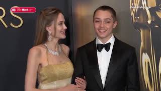 Angelina Jolie and son Knox arrive at 2024 Governors Ball [upl. by Tnek462]